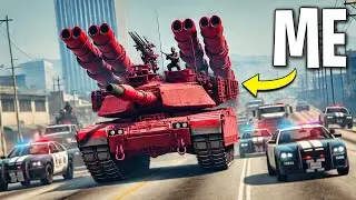 I Spent 24 Hours Robbing Banks using Tanks on GTA 5 RP