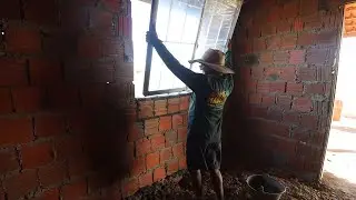 COLOCAMOS A PRIMEIRA JANELA DA NOSSA CASA + FOGÃO A LENHA