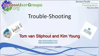 AP: Trouble-Shooting with Tom van Stiphout and Kim Young