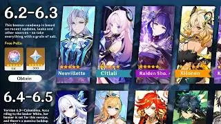 NEW INFO! UPDATED 6.2-6.5 BANNER LINEUP WITH RERUNS - Genshin Impact