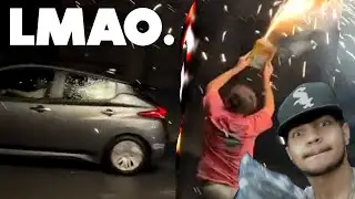 CHASING CARS WITH FIREWORKS!![GONE WRONG]