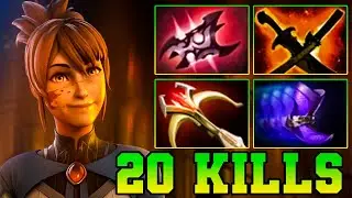 20 Kills + Ultra Kill Marci Dota 2 !! Marci Dota 2 Safelane Carry Guide Pro Gameplay 7.37 Build