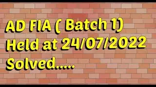 Assistant Director FIA ( Investigation ) held at 24/07/2022 مکمل حل شدہ پیپر