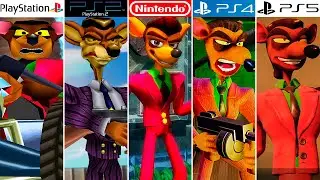 Evolution of Pinstripe Potoroo in Crash Bandicoot Games (1996 - 2023)