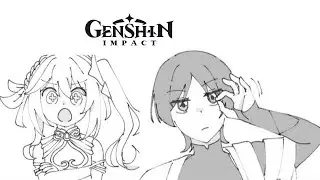 Nahida le presta sus poderes a Scaramouche - Genshin Impact comic (FANDUB)