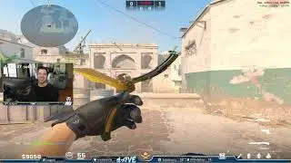 Dust2: Rush B with door + window smoke