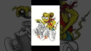 วาดอะไรมันๆหน่อย #ratfink #hotrod #monster #drawing  #วาดรูป #sketch  #wip #illustration #ink