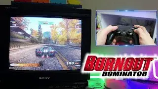 Burnout Dominator Gameplay on an original Playstation 2 with a Trinitron CRT TV