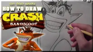 HOW TO DRAW CRASH BANDICOOT!-STA