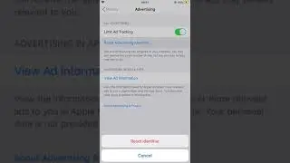Reset Apple Advertising Identifier and Limit Ad Tracking