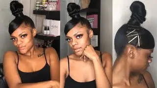 Swoop Top Knot Bun Using Weave | KasiaMae Beauty