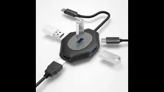 5 in 1 type c usb hub with 3*usb port and 4*HDMI support PD charging for Macbook Pro/Air/Phone
