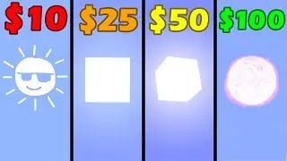 minecraft Sun for 0$ vs 10$ vs 25$ vs 50$ vs 100$ be like