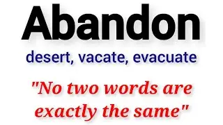 Abandon  (vocabulary)