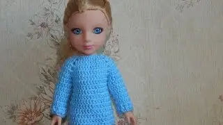 Одежда для кукол крючком. Свитер.
