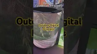 Have You Ever Seen Waterproof Outdoor Cylindrical LED Screens before?#ledscreen #tradeshowbooth #led