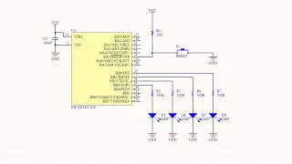 4 LED Walking Light Application with PIC16F1827