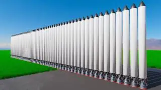 I strapped 70 space rockets together and this happened