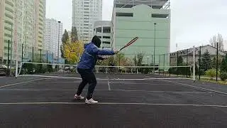 Yura hits forehand and backhand before correction