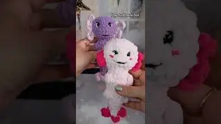 очень милые плюшевые аксолотли крючком #handmade #crochet #amigurumi #амигуруми #аксолотль