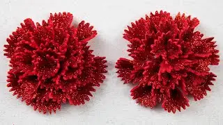 Carnation from glitter foamiran | Foam sheet craft ideas | Beautiful flowers From Glitter foamiran