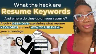 Resume Keywords 101 | Where to Put Resume Keywords in Your Resume to Get MORE Interviews FASTER