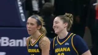 Last two minutes in first half of Los Angeles Sparks vs Indiana Fever