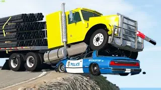 Realistic Cliff Drops #16 - BeamNG Drive | CRASHdriven
