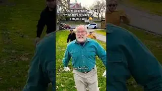 never approach a Dad while they’re working on THEIR TURF 🫨 #shorts