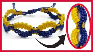 How to macrame bracelet tutorial. DIY macrame knot. ADN bracelet pattern for beginners