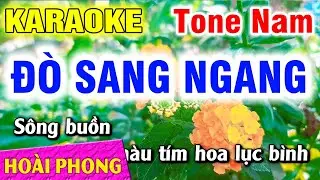 Karaoke Đò Sang Ngang Tone Nam Nhạc Sống Dể Hát | Hoài Phong Organ