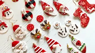 Polymer Clay Christmas Earrings Ideas and Tutorials