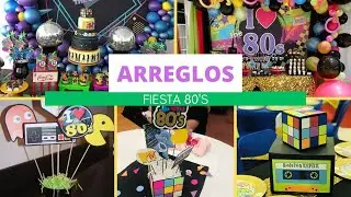 🕺🎉 Ideas de Decoraciones para Mesas de Dulces y Centros de Mesa en una Fiesta de los Años 80