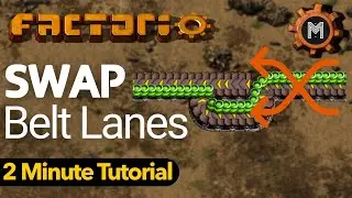 Factorio Tutorial: How to SWAP Belt LANES | Nugget #4