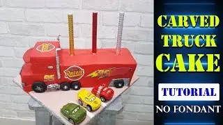 CARVED TRUCK CAKE TUTORIAL | No Fondant | Easy Cake Recipe