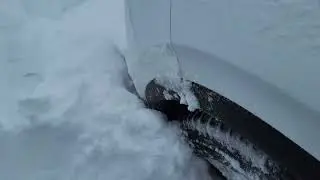 С трудом выехал из снежного сугроба, думал выскочит "гирлянда" на Hyundai Santa fe. #hyundai #car