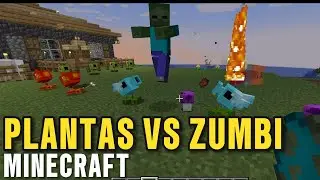 planta vs zumbi no minecraft Lawn Defenders mod