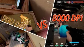 DPI BAJOS vs ALTOS de un MOUSE GAMER | Comparación de 200 DPI y 8,000 DPI :0
