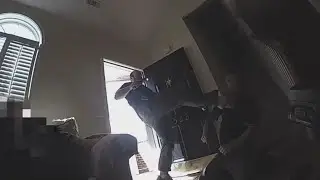 cops shoot suspect's mom then spartan kick him in the face