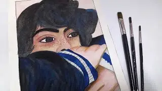 Watercolor portrait painting  | Art & Craft by Anu