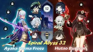 C0 Ayaka Perma Freez X C0 Hutao Burgeon - Spiral abys 3.2 - Floor 12 - 9 Stars - Genshin impact
