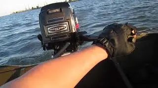 Mercury 7.5/9.8 on the Kazanka-6 boat