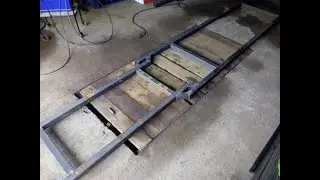 We're welding a frame for a Lesnik-type all-terrain vehicle on the kitchen table.