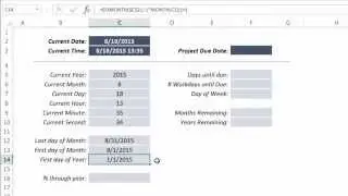 Using EOMONTH to calculate the first/last day of the month in Excel