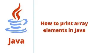 How to print array elements in Java