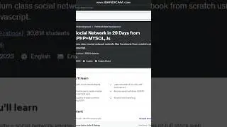 Build a Social Network in 20 Days from ScratchPHP+MYSQL, Js - Udemy Free Course