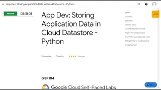 App Dev Storing Application Data in Cloud Datastore: Python