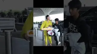 #kajol with son #yug #spotted #airport #travel #short #video #bollywood #viral