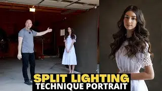 Studio Portrait Photography Tip Using a Split Lighting Technique. Canon r5 + RF 85mm 1.2