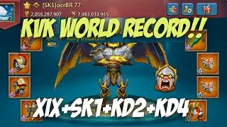Lords Mobile - 36BILLION 4WAYS KVK POINTS! WORLD RECORD - KVK ACTION IN SK1+KD2+KD4+XIX
